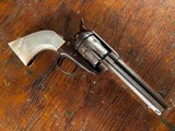 1873 Colt Single Action Army .45 Revolver 4 3/4" Nickel Pearl 1st Gen SAA Blackpowder Frame 1884 - 14 of 15