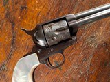 1873 Colt Single Action Army .45 Revolver 4 3/4" Nickel Pearl 1st Gen SAA Blackpowder Frame 1884 - 1 of 15