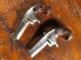 Wonderful Cased PAIR Colt No. 2 Second Model Derringer Pocket Pistols .41 Wild West Gambler Guns - 9 of 15