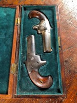 Wonderful Cased PAIR Colt No. 2 Second Model Derringer Pocket Pistols .41 Wild West Gambler Guns - 5 of 15
