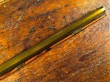 Exceedingly Rare BRASS BARREL American Pennsylvania Kentucky Long Rifle Tiger Maple Inlays Engraved Swan - 14 of 15