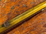 Exceedingly Rare BRASS BARREL American Pennsylvania Kentucky Long Rifle Tiger Maple Inlays Engraved Swan - 12 of 15