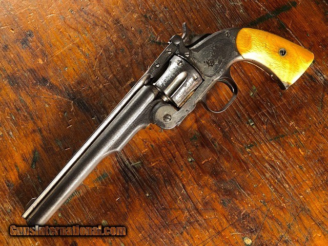 1875 Smith & Wesson Schofield .45 Revolver Nickel Ivory Factory