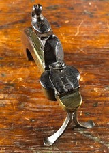 1800 Brass Frame Pistol Style Flintlock Tinder Lighter Fire Starter ANTIQUE Federal American Table Striking Light - 5 of 7