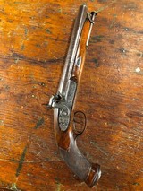 Massive Charles Lancaster London Percussion Double Barrel SxS Howdah Pistol Engraved Tiger Gun .66 Cal - 15 of 15