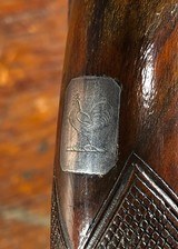 Massive Charles Lancaster London Percussion Double Barrel SxS Howdah Pistol Engraved Tiger Gun .66 Cal - 11 of 15