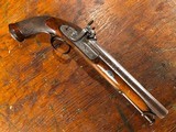 Massive Charles Lancaster London Percussion Double Barrel SxS Howdah Pistol Engraved Tiger Gun .66 Cal - 1 of 15