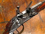 Sebastian Jobst Linz Austria French & Indian War Flintlock Officer's Pistol Carved & Engraved Beautiful! - 8 of 15
