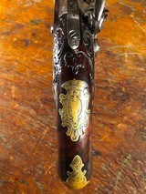 Sebastian Jobst Linz Austria French & Indian War Flintlock Officer's Pistol Carved & Engraved Beautiful! - 6 of 15