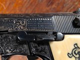 Smith & Wesson Model 59 Double Action Semi Auto Pistol Custom Engraved w/ Carved Ivory Grips 9mm S&W - 3 of 11