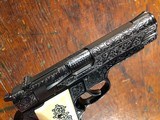 Smith & Wesson Model 59 Double Action Semi Auto Pistol Custom Engraved w/ Carved Ivory Grips 9mm S&W - 6 of 11