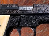 Smith & Wesson Model 59 Double Action Semi Auto Pistol Custom Engraved w/ Carved Ivory Grips 9mm S&W - 5 of 11