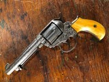 1877 Colt Thunderer Double Action .41 Revolver Factory Soft Finish Ordered & Engraved by Winchester Nickel Ivory *RARE* - 2 of 15