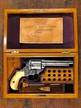 1877 Colt Thunderer Double Action .41 Revolver Factory Soft Finish Ordered & Engraved by Winchester Nickel Ivory *RARE* - 14 of 15