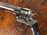 Auguste Francotte Large Relief Engraved Lefaucheux Double Action 11mm Pinfire Revolver Ebony Grips NICE! - 8 of 15