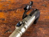 Fine Engraved English Solid Silver Percussion Screw Bbl Folding Trigger Snap Bayonet Pocket Pistol 1830's - 7 of 15