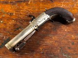 Fine Engraved English Solid Silver Percussion Screw Bbl Folding Trigger Snap Bayonet Pocket Pistol 1830's - 15 of 15