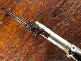 Fine Engraved English Solid Silver Percussion Screw Bbl Folding Trigger Snap Bayonet Pocket Pistol 1830's - 11 of 15