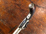 Fine Engraved English Solid Silver Percussion Screw Bbl Folding Trigger Snap Bayonet Pocket Pistol 1830's - 5 of 15