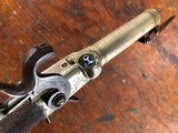 Fine Engraved English Solid Silver Percussion Screw Bbl Folding Trigger Snap Bayonet Pocket Pistol 1830's - 8 of 15