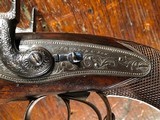 Trulock & Son Dublin Ireland Percussion Double Barrel Howdah Pistol .68 Cal Fine Engraved SxS Tiger Gun - 9 of 15