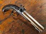 Trulock & Son Dublin Ireland Percussion Double Barrel Howdah Pistol .68 Cal Fine Engraved SxS Tiger Gun - 1 of 15