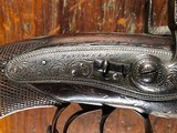 Trulock & Son Dublin Ireland Percussion Double Barrel Howdah Pistol .68 Cal Fine Engraved SxS Tiger Gun - 4 of 15