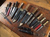 ANTIQUE BOWIE KNIFE COLLECTION 13 Civil War Era Fighting Knives & Daggers Wostenholm Rodgers Woodhead Barnes Etched Blades - 9 of 11