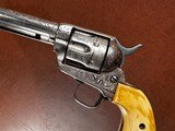 1873 Colt Single Action Army .44-40 Engraved Nickel Gold Carved Eagle Ivory Grips 1880 - Attributed to Western Movie Star BUCK JONES - 5 of 15