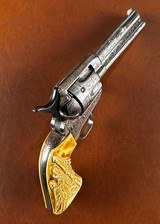 1873 Colt Single Action Army .44-40 Engraved Nickel Gold Carved Eagle Ivory Grips 1880 - Attributed to Western Movie Star BUCK JONES - 3 of 15