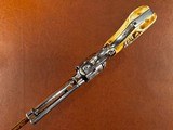 1873 Colt Single Action Army .44-40 Engraved Nickel Gold Carved Eagle Ivory Grips 1880 - Attributed to Western Movie Star BUCK JONES - 11 of 15