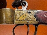 Wonderful Ross London Engraved Flintlock Tinder Lighter Fire Starter Pistol Brass Candlestick w/ Door Inscribed Silver 1790-1810 - 7 of 10