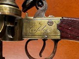 Fine Crossley Manchester England Brass Flintlock Tinder Lighter Fire Starter Pistol w/ Candlestick Tabletop Tavern Tool 1800-1830 - 6 of 11