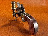 Fine Crossley Manchester England Brass Flintlock Tinder Lighter Fire Starter Pistol w/ Candlestick Tabletop Tavern Tool 1800-1830 - 5 of 11