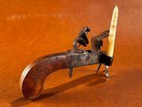 Early American Iron Flintlock Tinder Lighter Fire Starter Pistol w/ Candlestick Colonial Tabletop Tavern Tool *RARE* 1780-1800 - 4 of 8