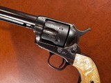 1873 Colt Single Action Army Revolver .44 Rimfire Nickel Carved Steerhead Pearl *RARE* Wild West 1st Gen SAA Cowboy Pistol - 3 of 15
