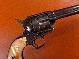 1873 Colt Single Action Army Revolver .44 Rimfire Nickel Carved Steerhead Pearl *RARE* Wild West 1st Gen SAA Cowboy Pistol - 12 of 15