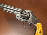 Smith & Wesson No. 3 American Revolver .44 Henry Rimfire Nickel Ivory Cut for Shoulder Stock RARE S&W Cowboy Pistol Factory Letter - 6 of 15
