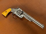 Smith & Wesson No. 3 American Revolver .44 Henry Rimfire Nickel Ivory Cut for Shoulder Stock RARE S&W Cowboy Pistol Factory Letter - 14 of 15