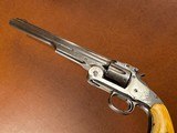 Smith & Wesson No. 3 American Revolver .44 Henry Rimfire Nickel Ivory Cut for Shoulder Stock RARE S&W Cowboy Pistol Factory Letter - 5 of 15