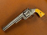 Smith & Wesson No. 3 American Revolver .44 Henry Rimfire Nickel Ivory Cut for Shoulder Stock RARE S&W Cowboy Pistol Factory Letter - 15 of 15