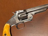 Smith & Wesson No. 3 American Revolver .44 Henry Rimfire Nickel Ivory Cut for Shoulder Stock RARE S&W Cowboy Pistol Factory Letter - 4 of 15