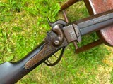 Early Single Rail Model 1859 Sharps Heavy Barrel Frontier Conversion Rifle Fullstock Percussion Oct Bbl DST 14.5 lbs Wild West History RARE - 6 of 15