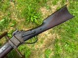 Early Single Rail Model 1859 Sharps Heavy Barrel Frontier Conversion Rifle Fullstock Percussion Oct Bbl DST 14.5 lbs Wild West History RARE - 12 of 15