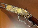 Documented Factory Engraved 1873 Winchester Saddle Ring Carbine Nickel & Gold Fancy Stock .44-40 SRC 1881 - 1 of 15