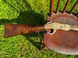 Documented Factory Engraved 1873 Winchester Saddle Ring Carbine Nickel & Gold Fancy Stock .44-40 SRC 1881 - 8 of 15