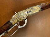 Documented Factory Engraved 1873 Winchester Saddle Ring Carbine Nickel & Gold Fancy Stock .44-40 SRC 1881 - 2 of 15