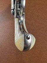 1877 Colt Thunderer .41 Double Action Revolver Factory Soft Finish New York Engraved Nickel Pearl Letter 1883 - 12 of 15