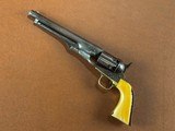 Rare & Important Early 1860 Colt Fluted Army .44 Percussion Revolver SN 107 Civil War Presentation Pistol Engraved Legend One-Piece Ivory Grips - 3 of 15