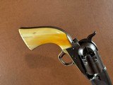 Rare & Important Early 1860 Colt Fluted Army .44 Percussion Revolver SN 107 Civil War Presentation Pistol Engraved Legend One-Piece Ivory Grips - 11 of 15